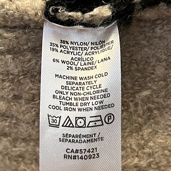 LOFT NWT collared sweater size medium tan with black stripes size medium - Picture 8 of 8